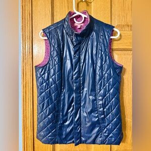 Lilly Pulitzer Navy Puffer Vest